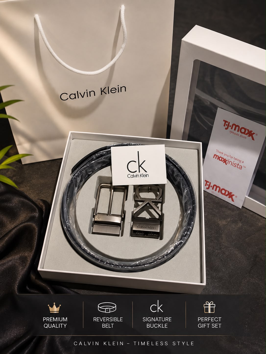 Calvin Klein Premium Reversible Belt Gift Set