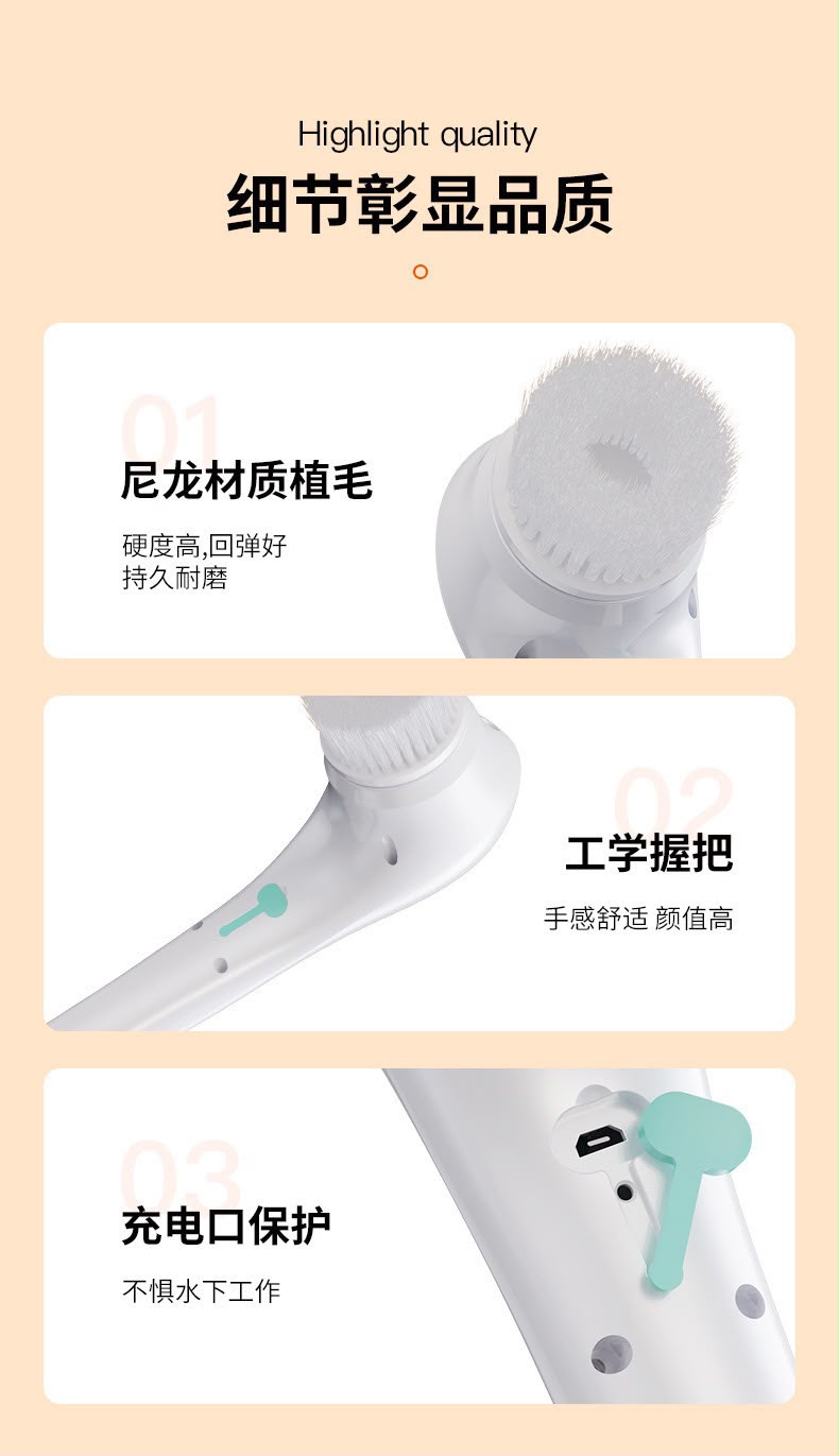 Magic Brush – 5-in-1 Rechargeable Electric Cleaning Brush