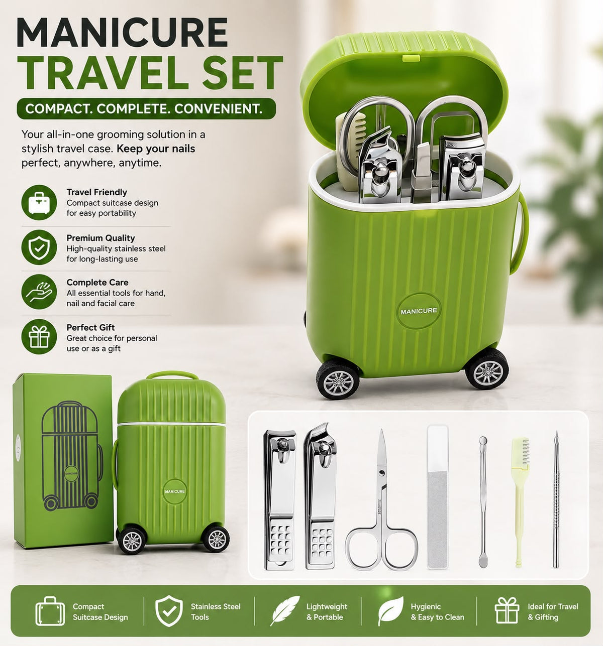 Premium Manicure Travel Set